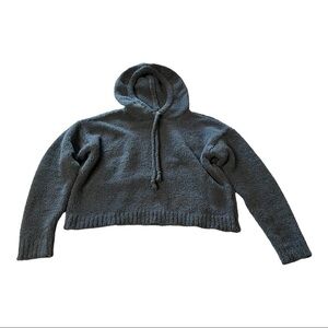 It's Our Time Gray Teddy Bear Cropped Hoodie - Size: S